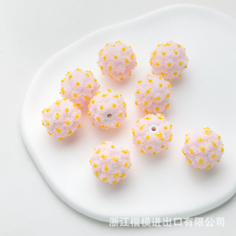 Wholesale of 50PCS Soft Ceramic Multi-color Daisy Flower Beads